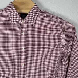 UNTUCKit Button Up Shirt Mens Large Red Plaid Long Sleeve 100% Cotton Egan-WF